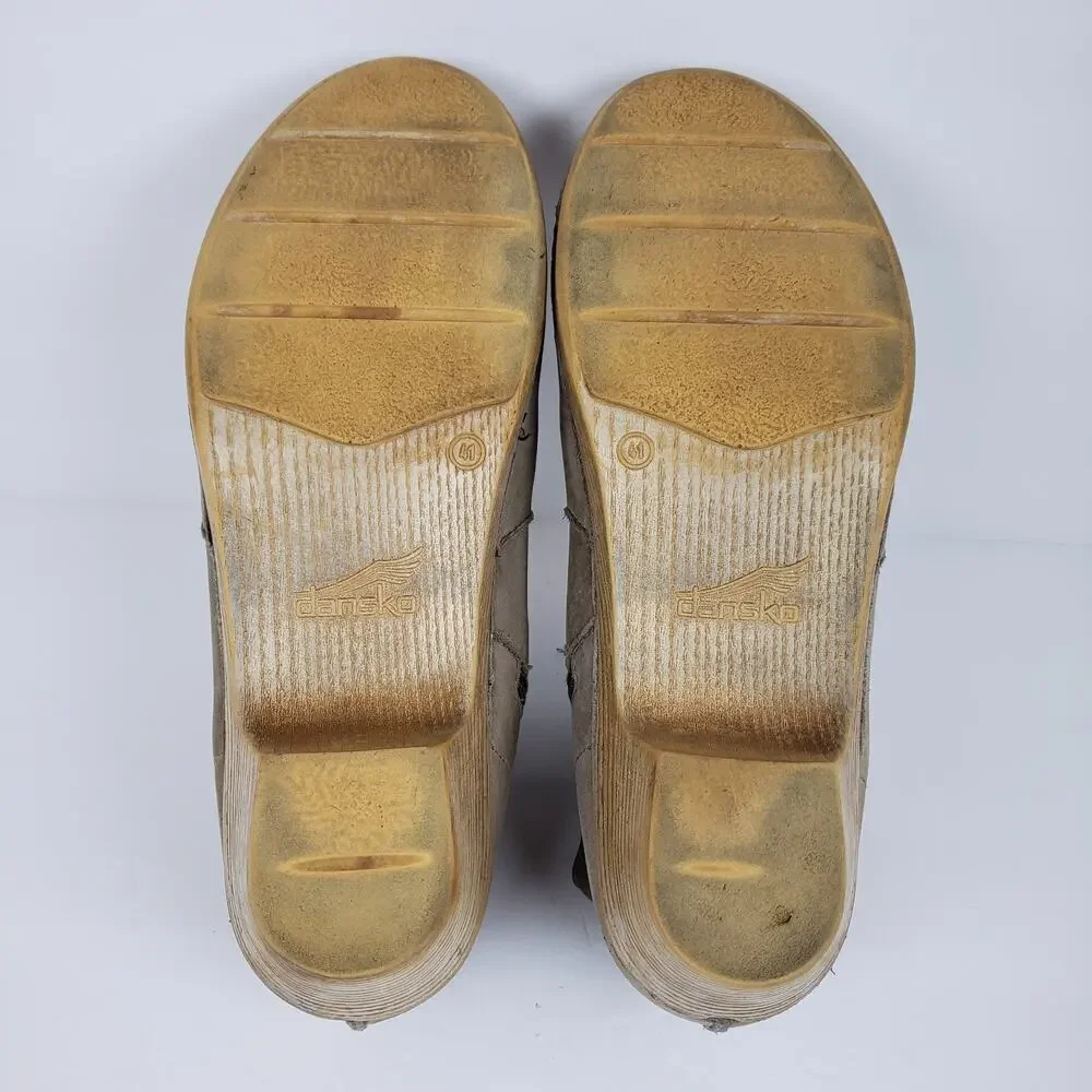 Dansko Maria Womens Size EU 41 US 10.5-11 Beige Nubuck Leather Ankle Bootie Shoe